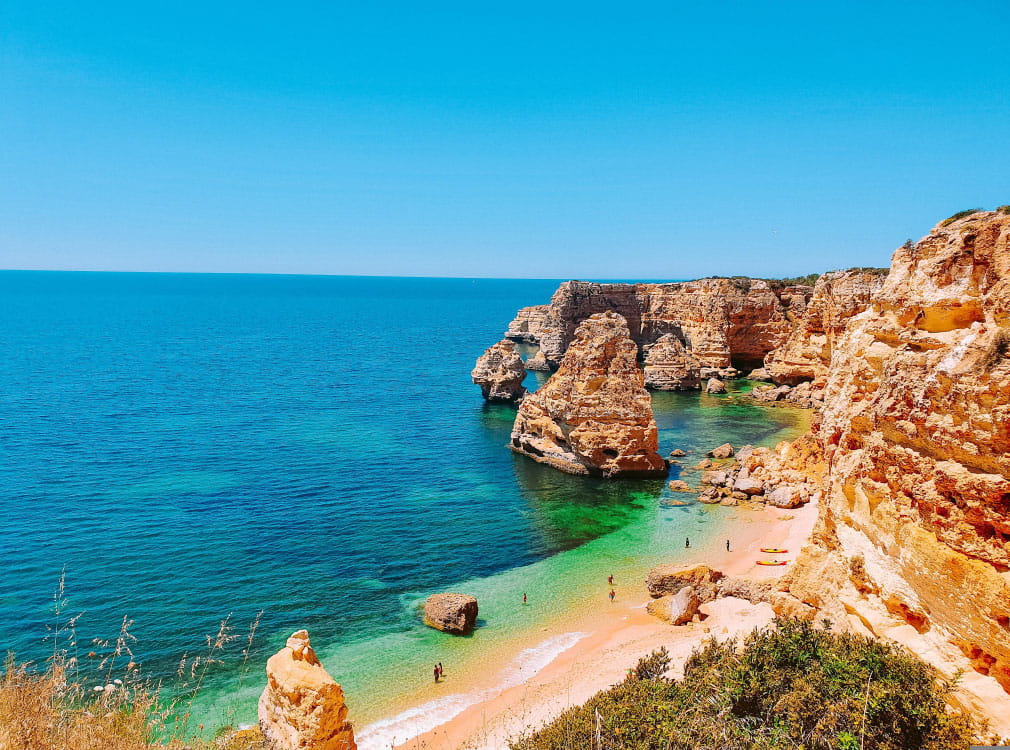 Blick auf die Algarve in Portugal